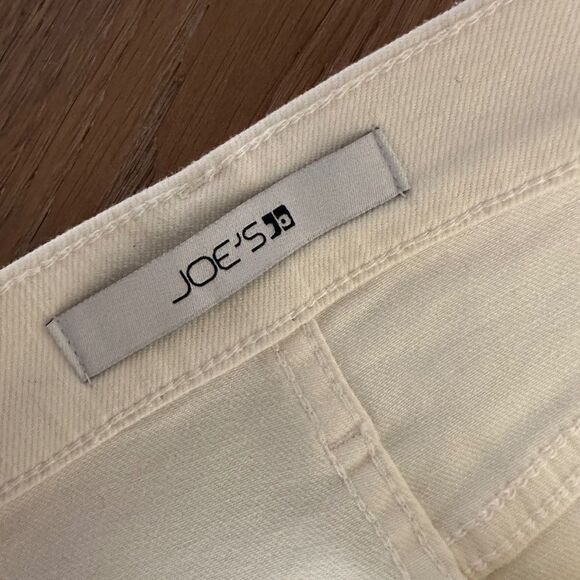 JOE'S JEANS High-rise Front Slit Midi Skirt In Cream - Picture 7 of 11